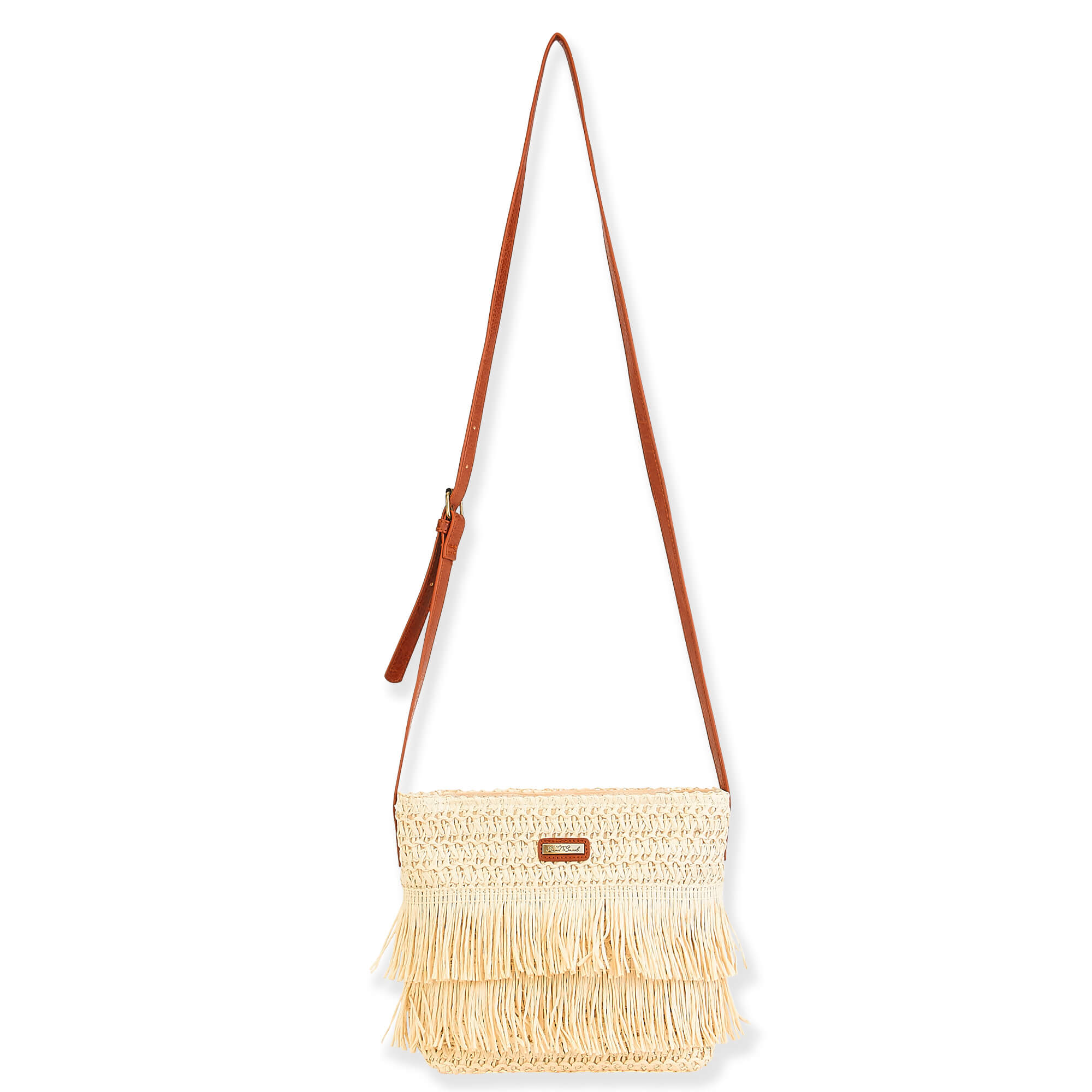 バッグ F/CE SAND BEIGE Beige Quilted Crossbody Bag with Adjustable Strap - Stylish