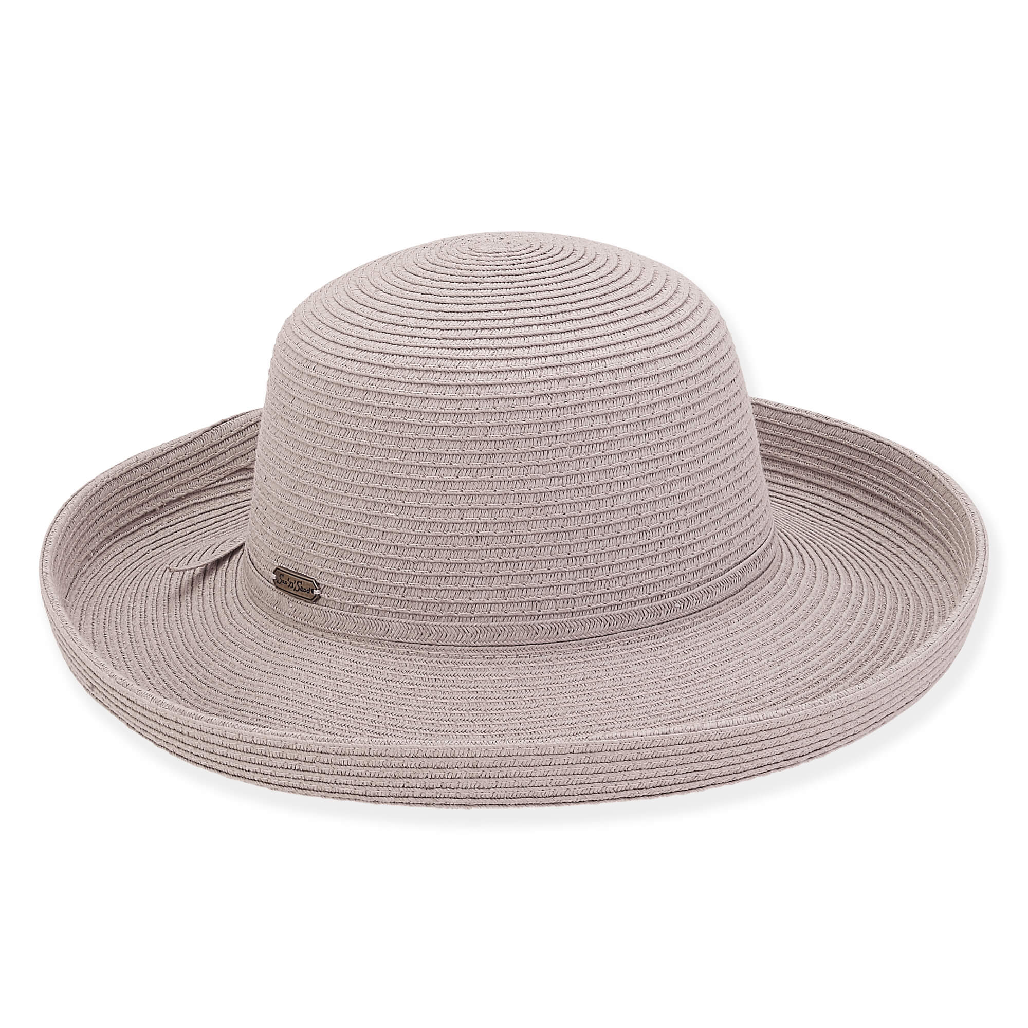 Sun N Sand Women’s Gray With Black and White Chex and Button Accents Brimmed Hat Womens Bucket Hat | Adjustable | UPF 50+ | Sun N Sand | HH3645 main image 3