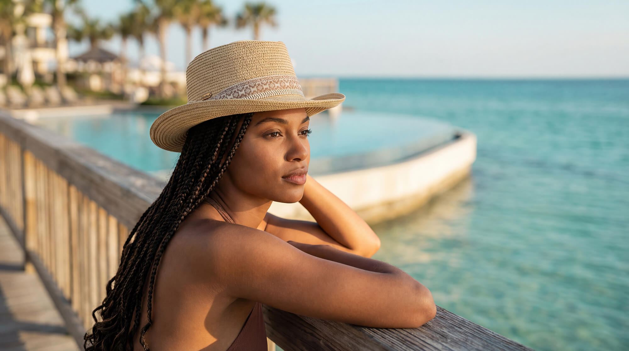 Womens Gambler Hat | Adjustable | UPF 50+ | Sun N Sand | HH3452