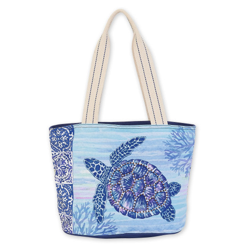 Guy Harvey Blue Sea Turtle Cross Body Shoulder Bag: Handbags