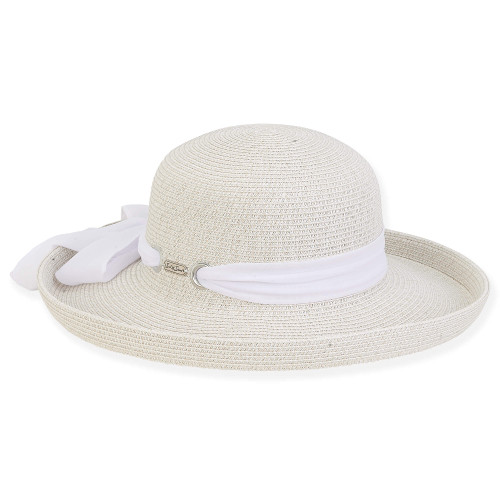マリホジャ　Paper Braid Sheer Down Brim Hat Paper Braid Sheer Down Brim Hat
