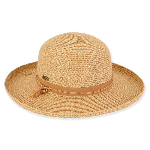 マリホジャ　Paper Braid Sheer Down Brim Hat Paper Braid Sheer Down Brim Hat