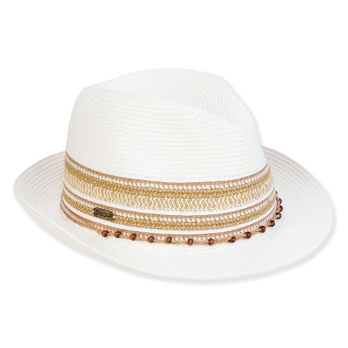 ale by Alessandra Fedora Sand OS Ale By Alessandra | Accessories | Stylish Brown Fedora With  main image 3