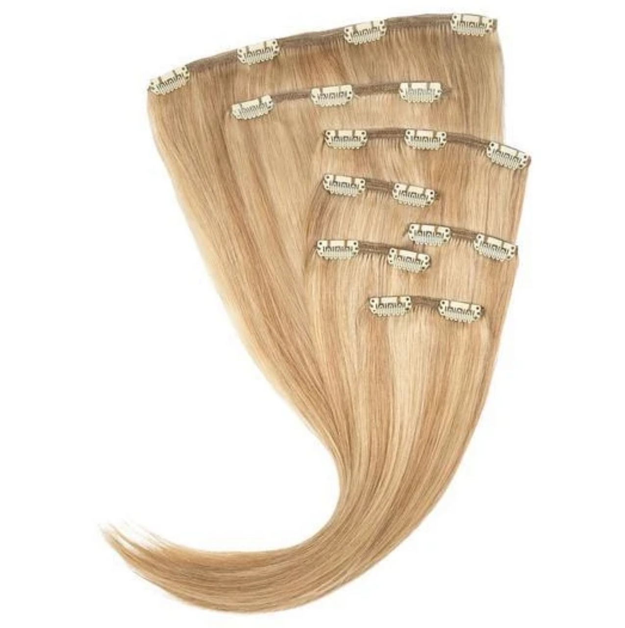 how to put in 7 piece clip in hair extensions