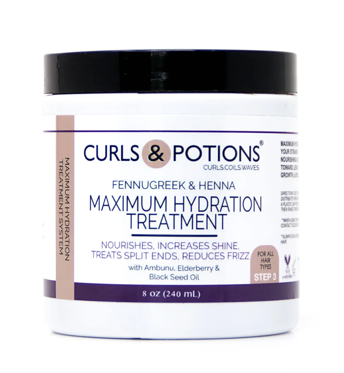 Curls and Potions Maximum Hydration Treatment Step 3