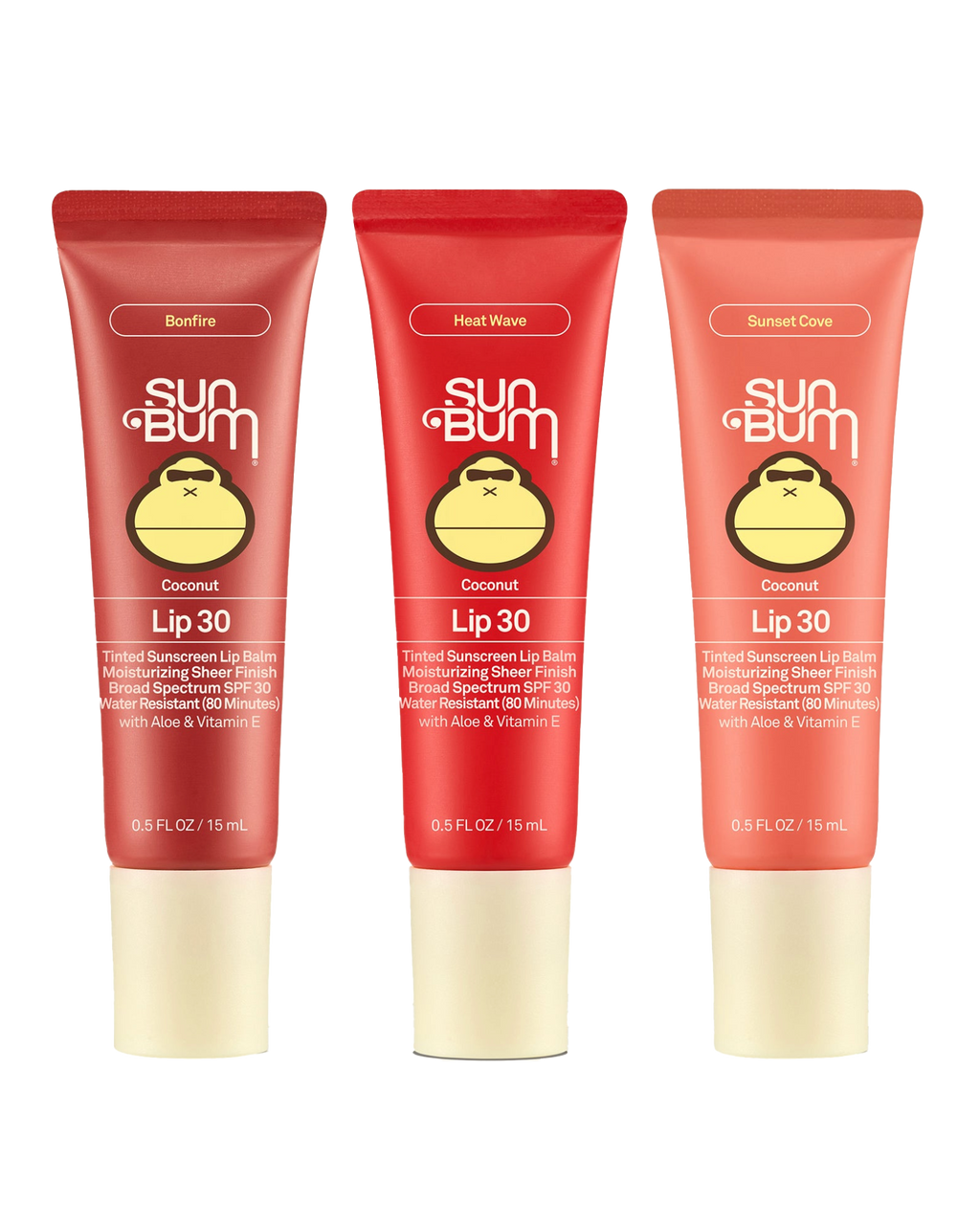 SunBum SPF30 Tinted Lip balms