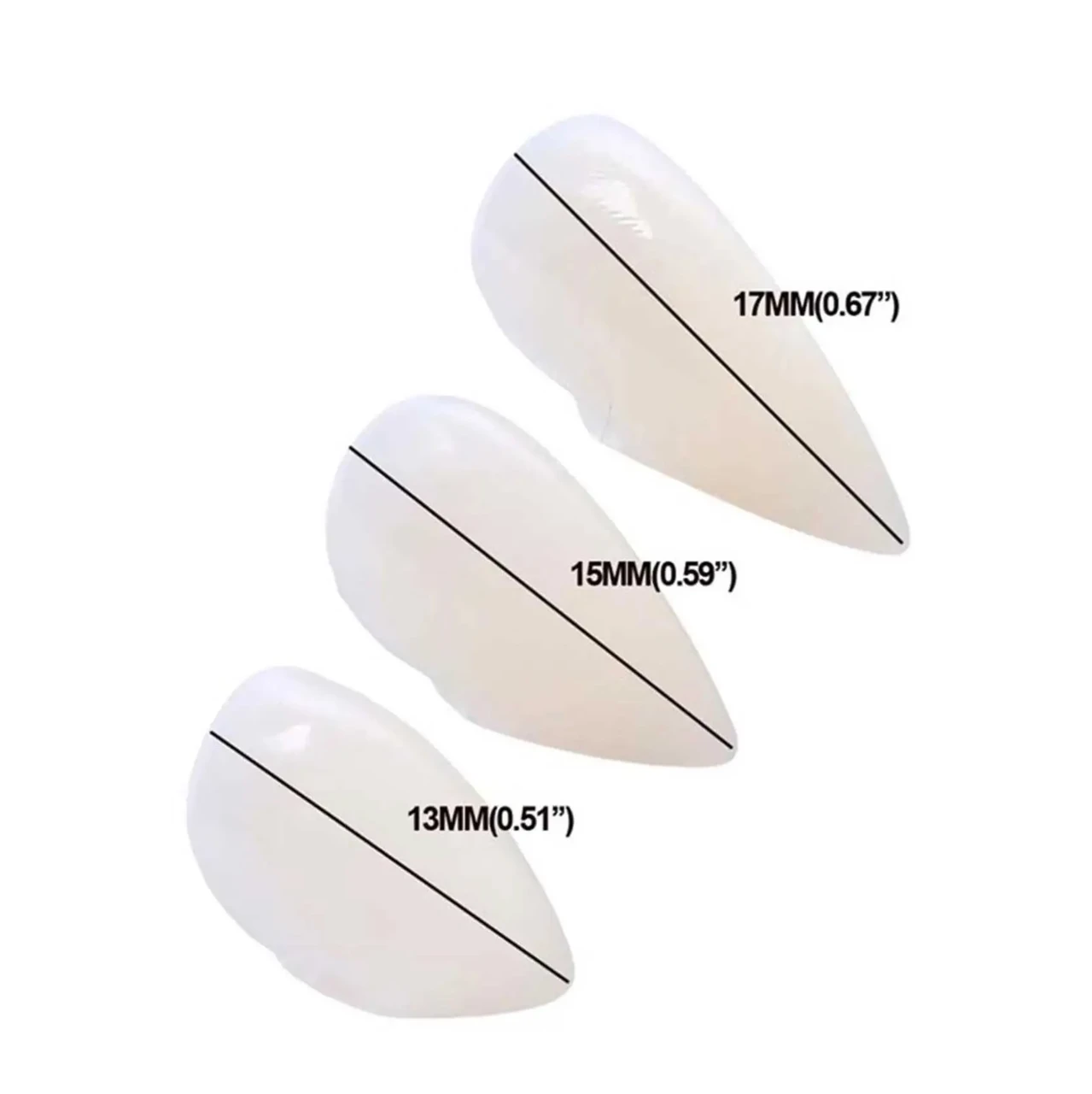 vampire teeth measurements