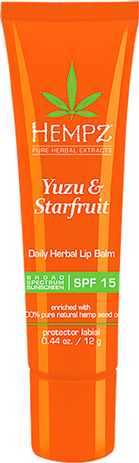 Hempz Yuzu & Starfruit Daily Herbal Lip Balm with SPF 15