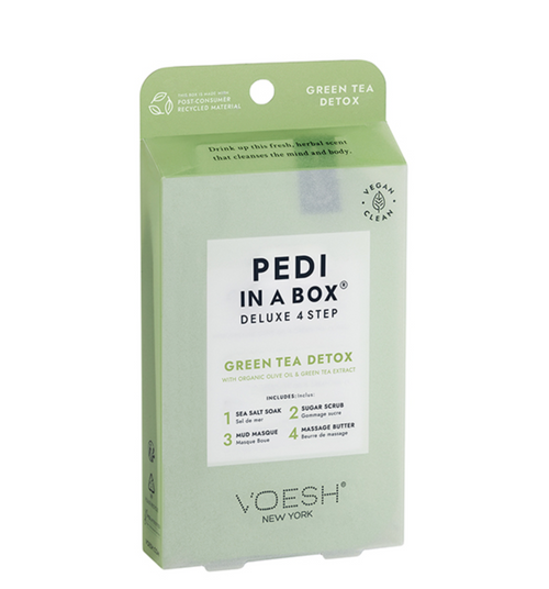Voesh Deluxe Pedi In a Box 4 pc Green Tea Pedicure Treatment Voesh Deluxe Pedi In a Box 4 pc Green Tea Pedicure Treatment
