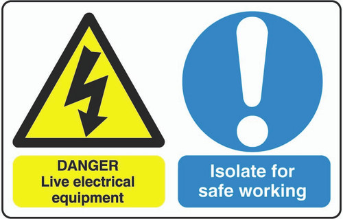 1/14 Scale Multiple Live Electrical Equipment Warning Sign Sticker