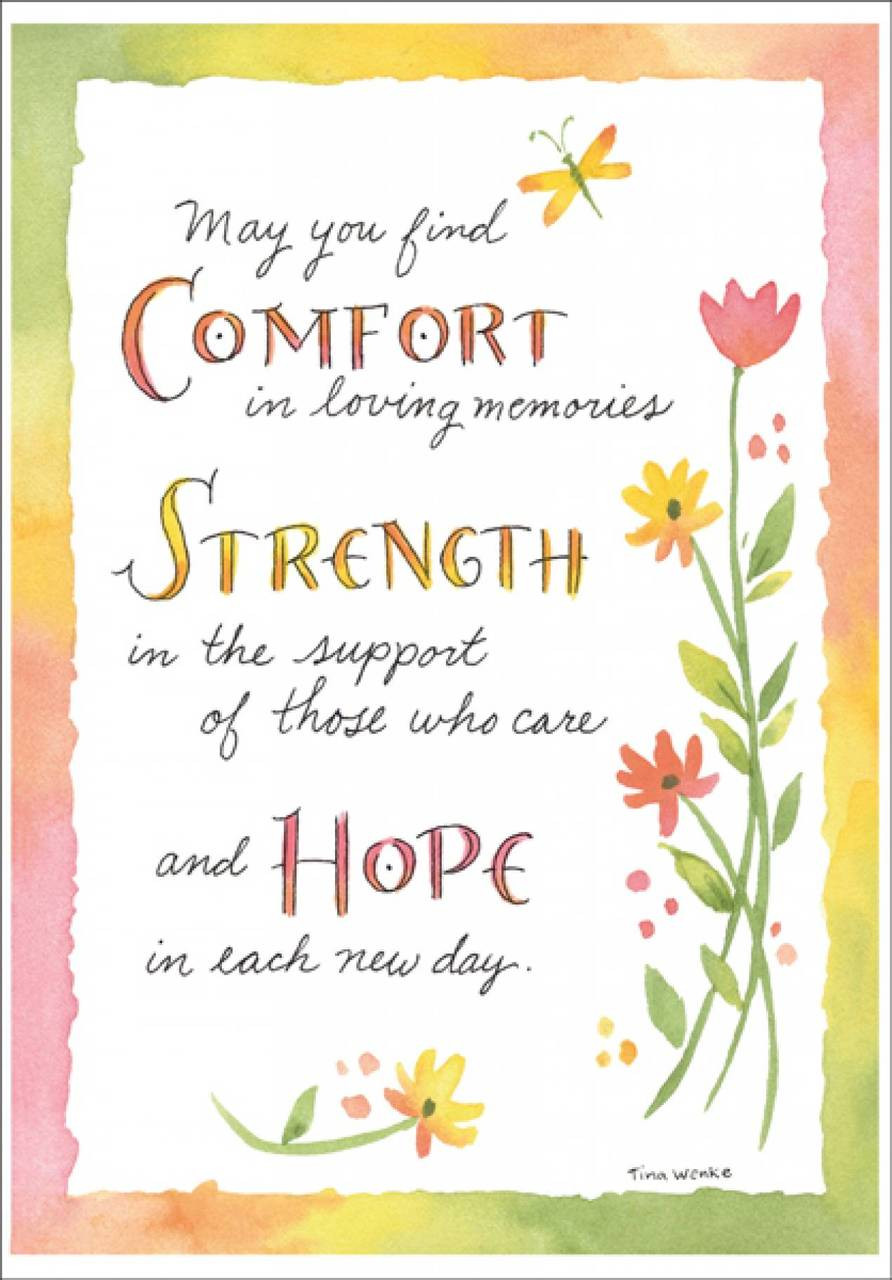Comfort, Strength, Hope, Sympathy Card-SU215 - shopittakestwo