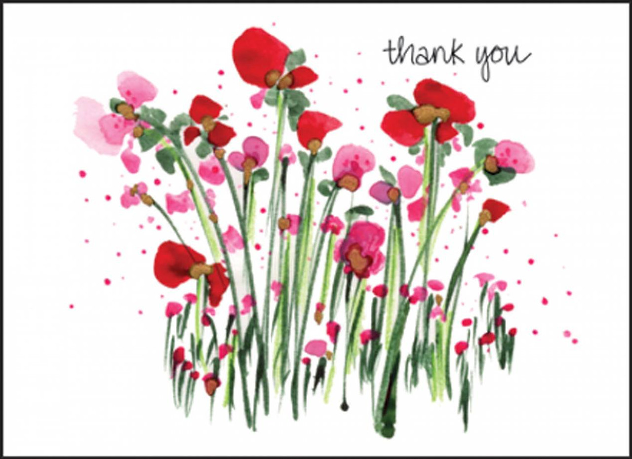 Thanks グッズ Bright and Colorful Thank You Cards-FBL05