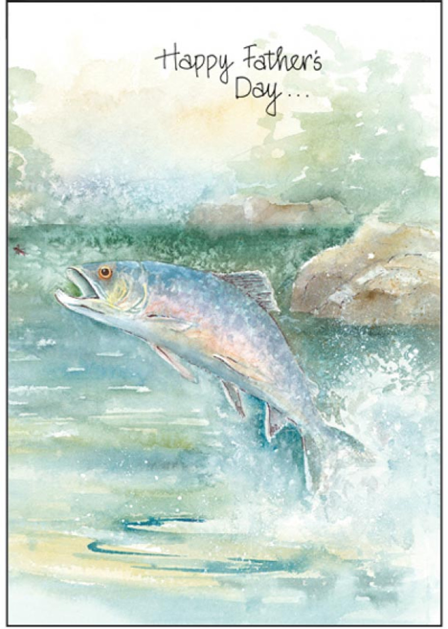 Fly Fishing Father's Day Card from Apartment 2 Cards ready to