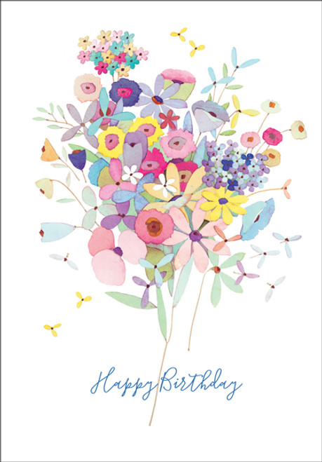 Bouquet of Flowers Birthday Card-BU156
