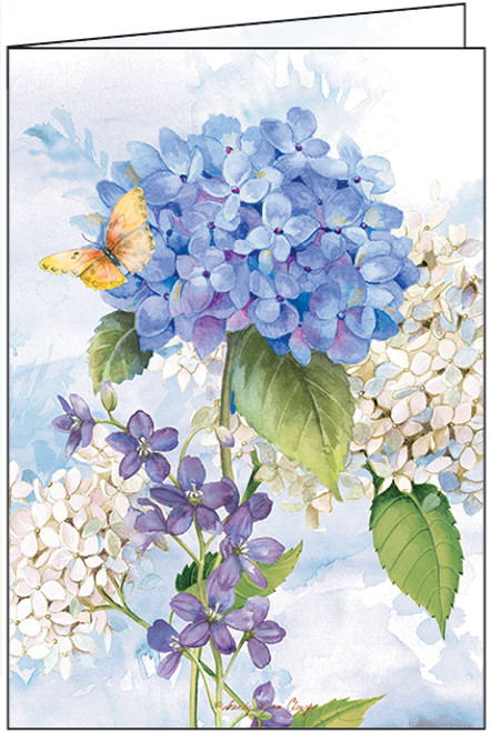 Blue Flowers Blank Inside