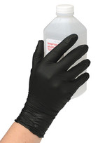 9.5" Powder-Free Black Nitrile Exam Gloves - 4.25 Mil
