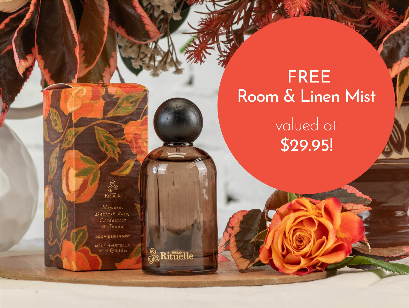  FREERoom & Linen Mist valued at $29.95!