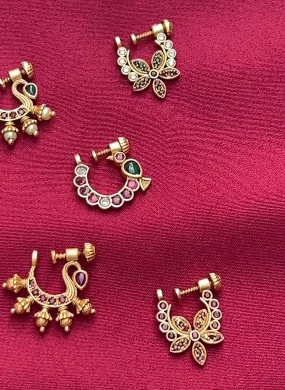 South Indian Antique Jewellery Maang tikka, nose ring, ear rings,  aayirathil oruvan HD phone wallpaper | Pxfuel