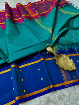 Mahati -  Chettinad Cotton  Saree - Thread Work