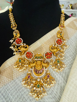 Gnaneshwari  -  Coral Gutta Pusalu Necklace