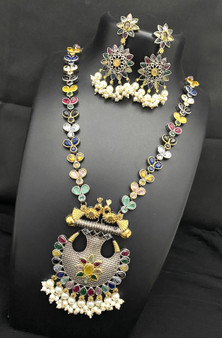 Mishti - German Silver Long Necklace Sets