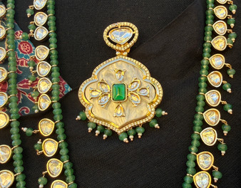 Amala - Layered Emerald Moissanite Necklace