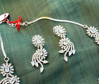 Nalini - CZ & American Diamond Necklace Set