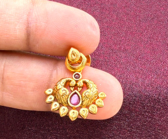 Bhargavi  - Ruby Antique  Nagasu Necklace