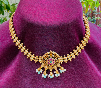 Prabhavathi  - Kempu  Antique  Necklace