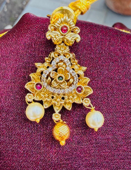 Chiruvi - Long Kempu  Antique  Necklace