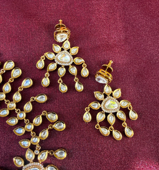 Muktha -  Polki White Stone  Necklace