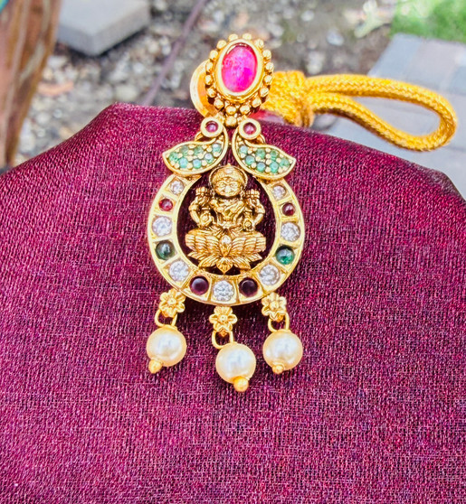 Tulasi - Long Kempu  Antique  Necklace