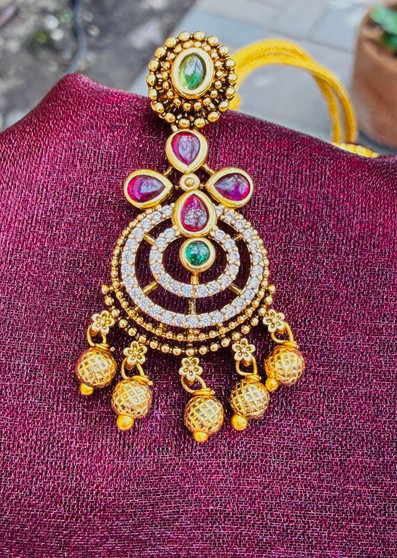 Ganam - Long Kempu  Antique  Necklace