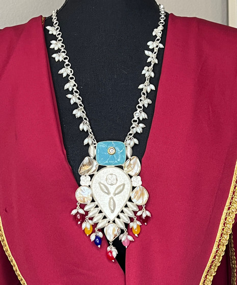 German Silver Long Necklace Sets