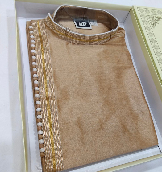 Yash - Men Kurta - Gold   (38, 40, 42 & 44)