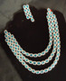 Nihara - CZ & American Diamond Necklace Set - Cerulean Blue & White