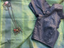 Kayal -  No Zari Kanchi Silk Sarees - Mint Green & Grey