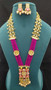 Multiple  Rows of Semi Precious Beads Rani Mala Set With Beautiful Earring