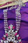 92.5 Silver Jadhu Kundhan Stone Long Necklace