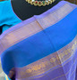 Umaiyal - Silk Cotton Saree - Amethyst & Teal Blue