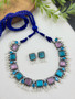 Adhira - Silver Look Alike Oxidized Silver Necklace set