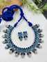 Ahana - Silver Look Alike Oxidized Silver Necklace set