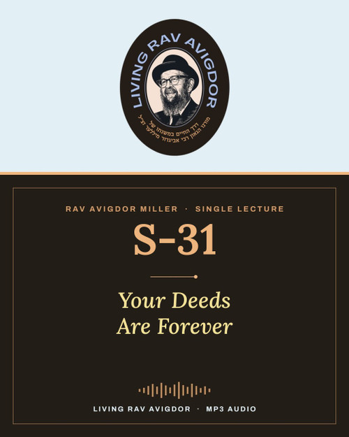 Rav Avigdor Miller lecture S-31 – Your Deeds Are Forever (MP3)