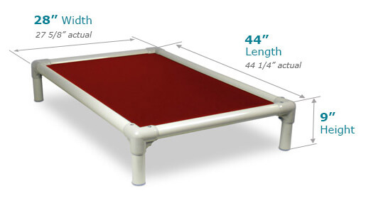 Illustration showing dimensions of X-Large Size Bed