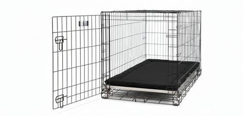 pad on a slimline crate bed inside of the crate