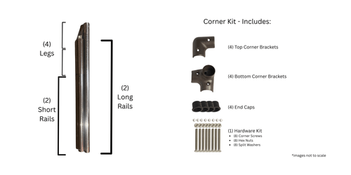 Walnut - 50 x 36 - Frame Kit (Rail Kit & Corners)