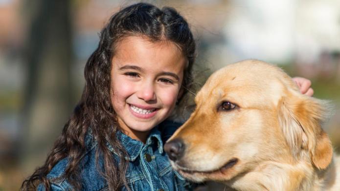 dogs playing with kids