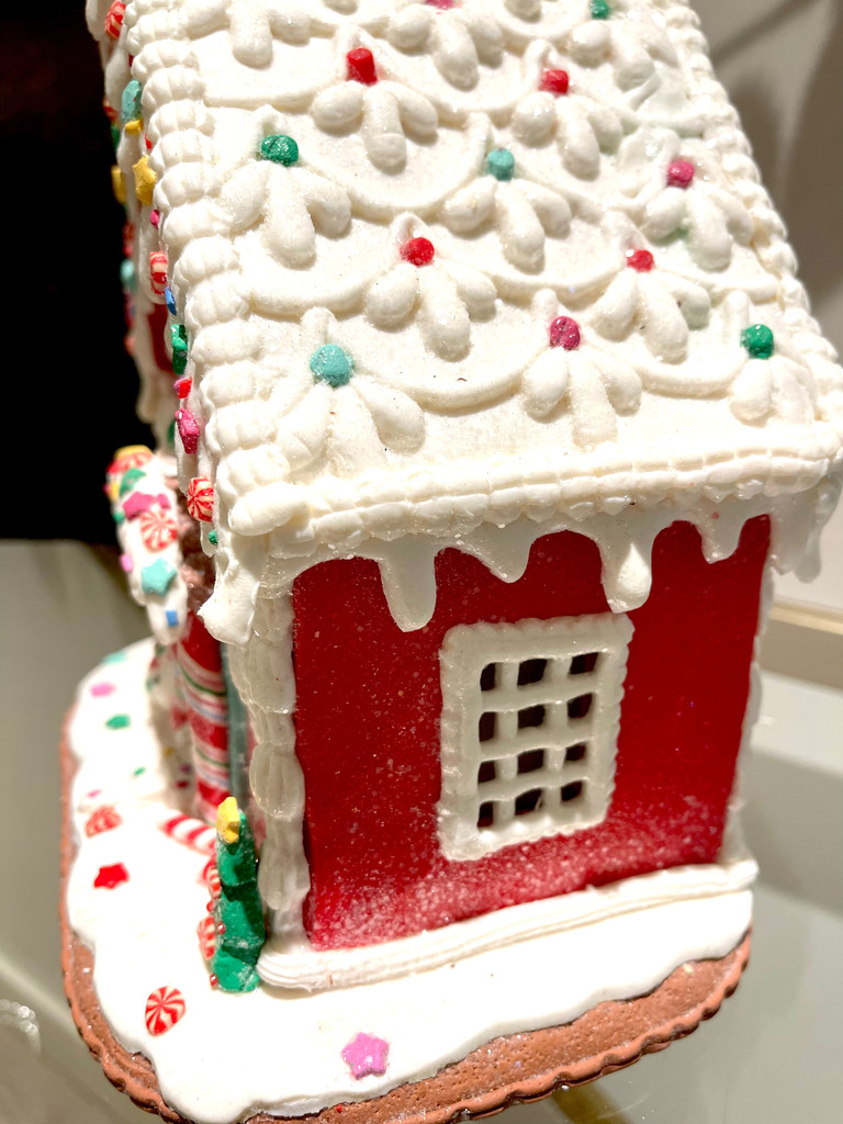 LED Candy Cane Gingerbread House Display 