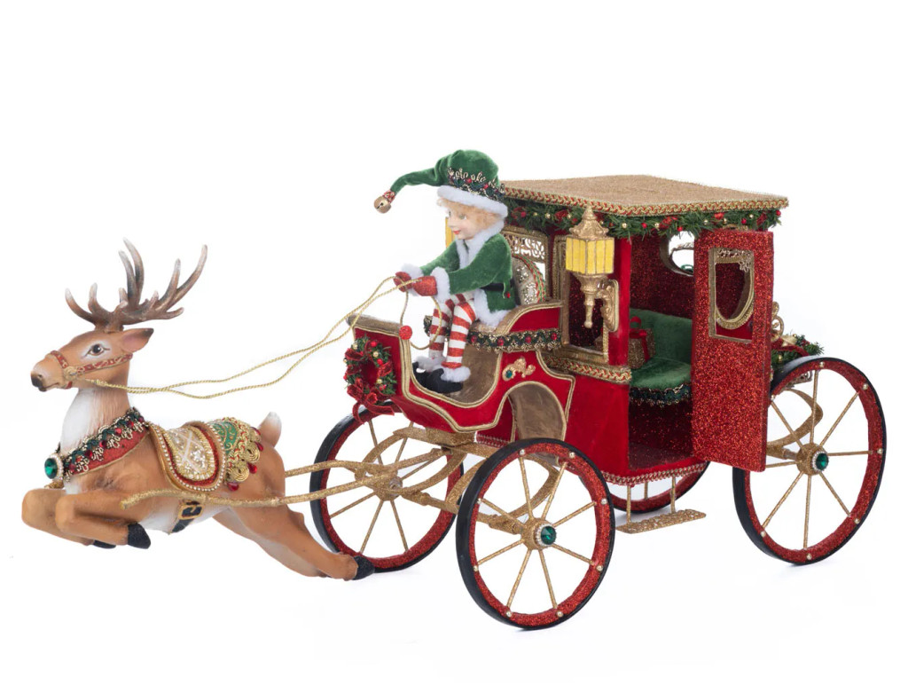 Katherine's Collection 2023 Christmas Elf Driver Carriage 