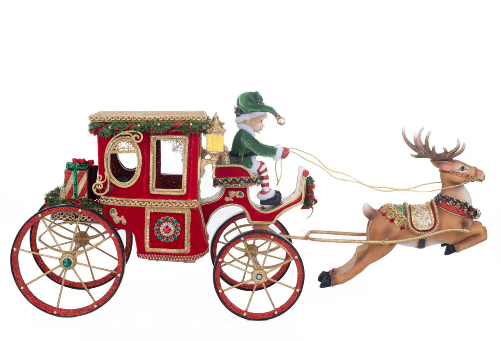 Katherine's Collection 2023 Christmas Elf Driver Carriage 